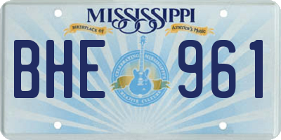 MS license plate BHE961