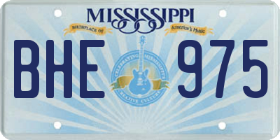 MS license plate BHE975