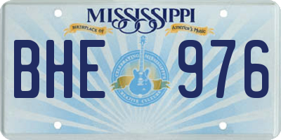 MS license plate BHE976