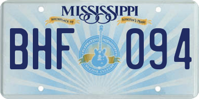 MS license plate BHF094