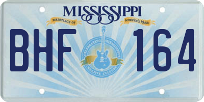 MS license plate BHF164