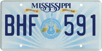 MS license plate BHF591