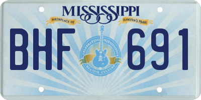 MS license plate BHF691