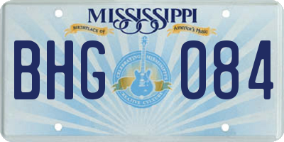 MS license plate BHG084