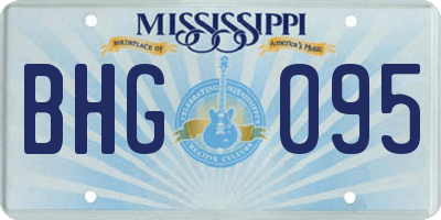 MS license plate BHG095