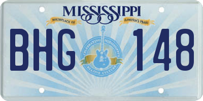 MS license plate BHG148