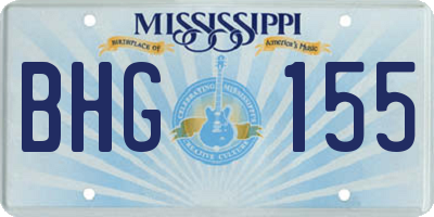 MS license plate BHG155