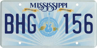 MS license plate BHG156