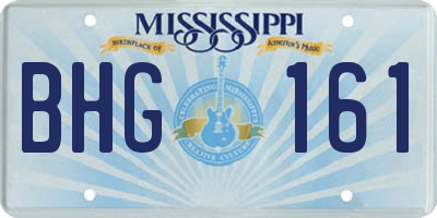 MS license plate BHG161