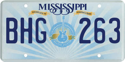 MS license plate BHG263
