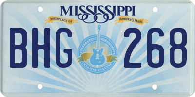 MS license plate BHG268
