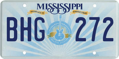 MS license plate BHG272