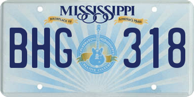 MS license plate BHG318