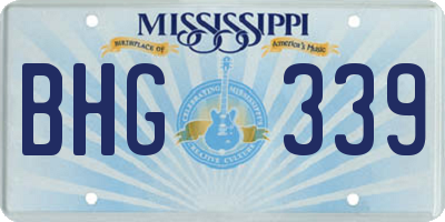 MS license plate BHG339