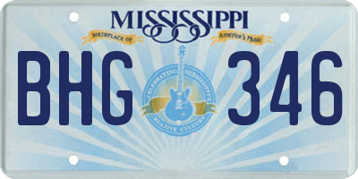 MS license plate BHG346