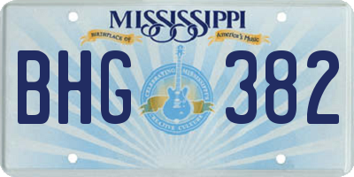 MS license plate BHG382