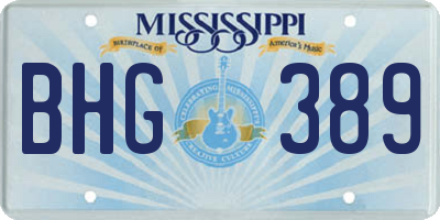 MS license plate BHG389