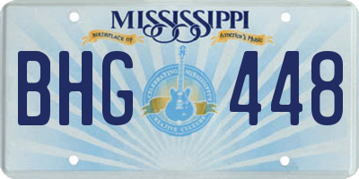 MS license plate BHG448