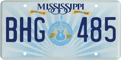 MS license plate BHG485