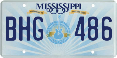 MS license plate BHG486