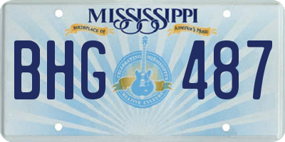 MS license plate BHG487