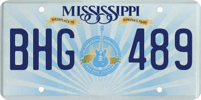 MS license plate BHG489
