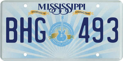 MS license plate BHG493