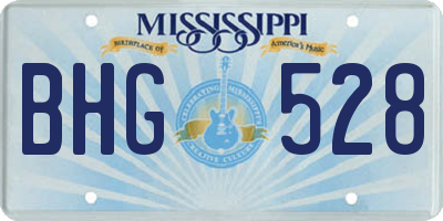 MS license plate BHG528