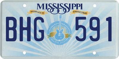 MS license plate BHG591