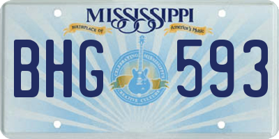 MS license plate BHG593