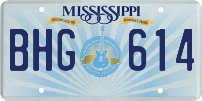 MS license plate BHG614