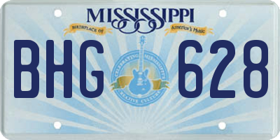 MS license plate BHG628