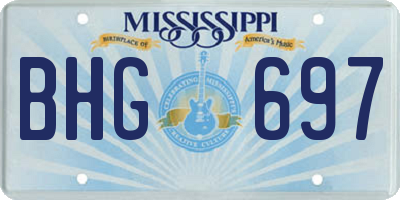 MS license plate BHG697