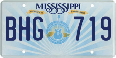 MS license plate BHG719