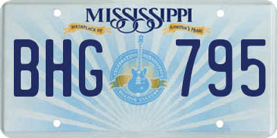 MS license plate BHG795