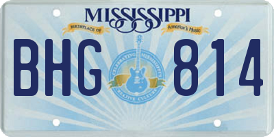 MS license plate BHG814
