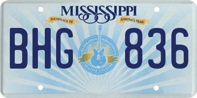 MS license plate BHG836