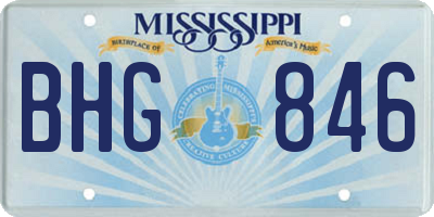 MS license plate BHG846