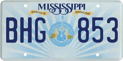 MS license plate BHG853