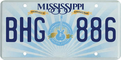 MS license plate BHG886