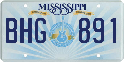 MS license plate BHG891