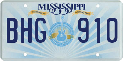 MS license plate BHG910