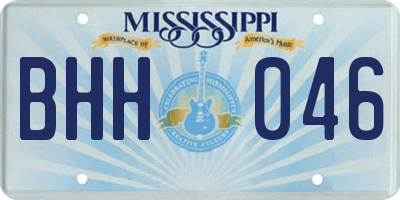 MS license plate BHH046