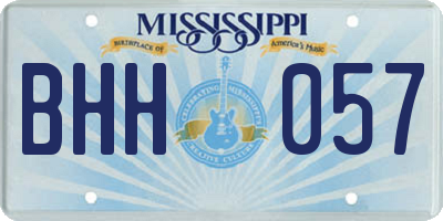 MS license plate BHH057