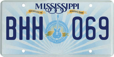 MS license plate BHH069