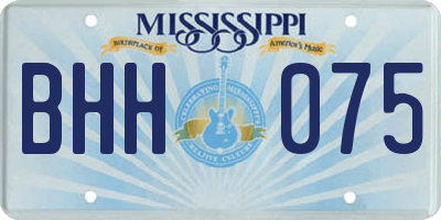 MS license plate BHH075