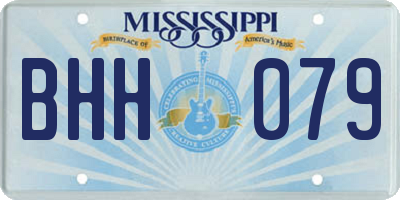 MS license plate BHH079