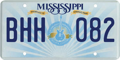 MS license plate BHH082