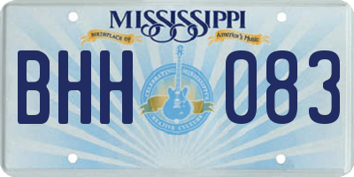 MS license plate BHH083