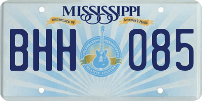 MS license plate BHH085